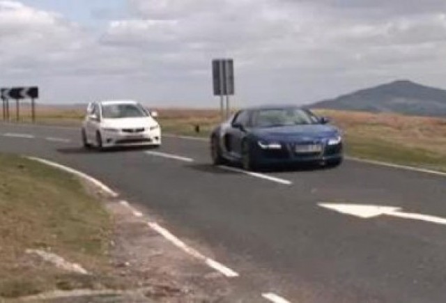 VIDEO: Audi R8 V10 vs Honda Civic Type R Mugen