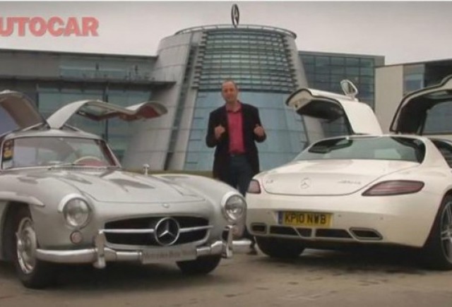 VIDEO: Mercedes SLS AMG vs 300SL Gullwing