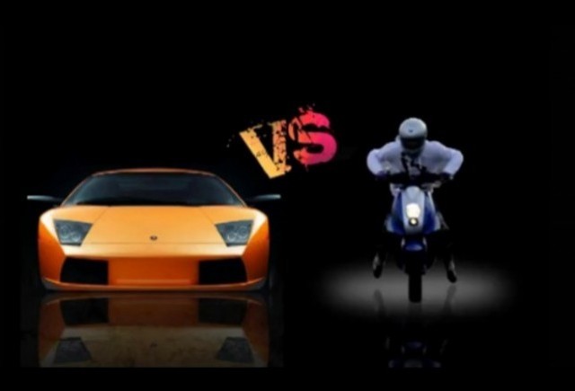 VIDEO: Scuter vs Lamborghini Gallardo