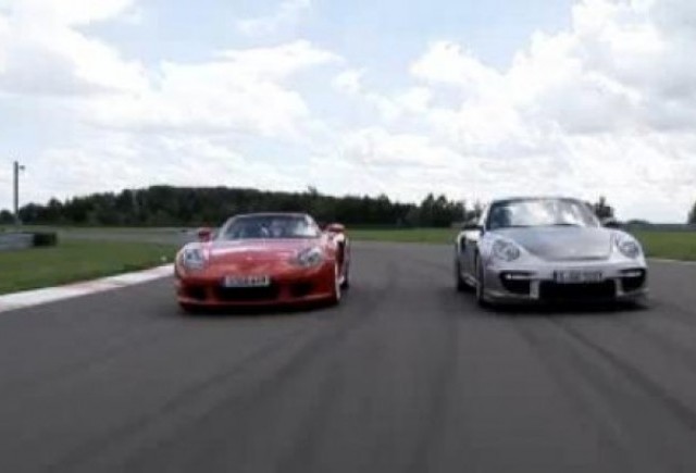 VIDEO: Duelul fratricid: Porsche Carrera GT vs 911 GT2 RS