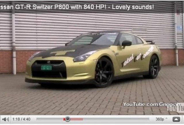 VIDEO: Nissan GT-R Switzer P800 are 840 CP!