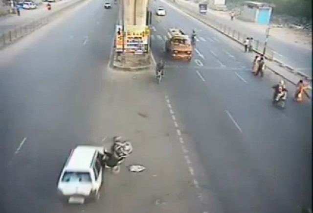 VIDEO: Un accident cu final neasteptat