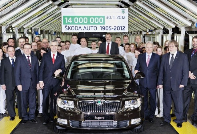 SKODA celebreaza 14 milioane de autovehicule produse