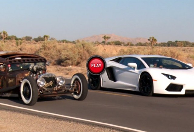 Lamborghini Aventador vs Ford Model A Rat Rod