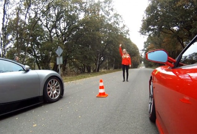 VIDEO: Bugatti Veyron versus Ferrari F430