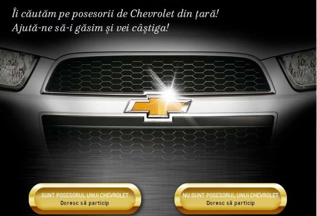 „Caută şi câştigă cu Chevrolet!”