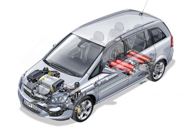 Opel Zafira CNG: Turbo, cu gaz natural