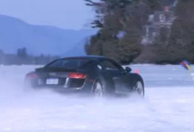 VIDEO: Audi R8 face show pe gheata