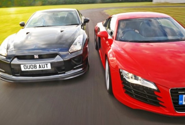 VIDEO: Audi R8 V10 vs. Nissan GT-R