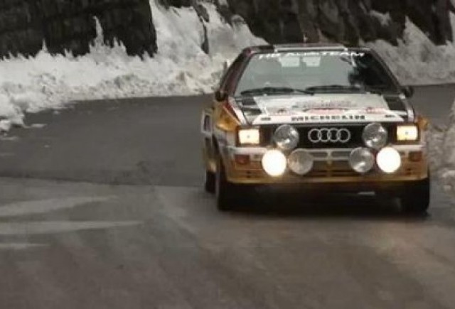 VIDEO: Walther Rohrl conduce un Audi Quattro in Raliul Monte Carlo