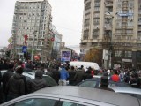 Taxa auto: sute de oameni in strada in Capitala3620