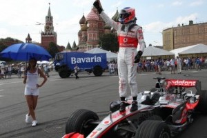 Jenson Button la Bavaria Moscow City Racing