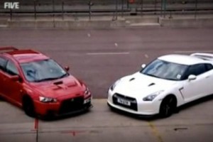 VIDEO: Mitsubishi EVO FQ-400 vs Nissan GT-R