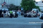 Un hot a incercat sa fure o masina de politie fara insemne in timpul filmarilor la Batman