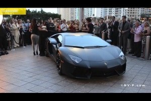 Lamborghini Aventador LP700-4 negru mat in Miami