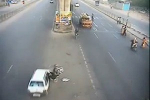 VIDEO: Un accident cu final neasteptat