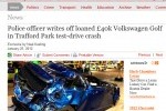 Un ofiter de politie distruge un VW Golf R