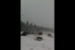 VIDEO: Ce fac caderile masive de zapada pe autostrada