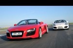 VIDEO: Porsche Boxter Spyder vs Audi R8 Spyder