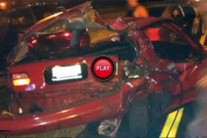 VIDEO: Un sofer beat da peste cap o cursa ilegala de masini