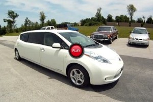 Nissan Leaf transformat intr-o limuzina luxoasa