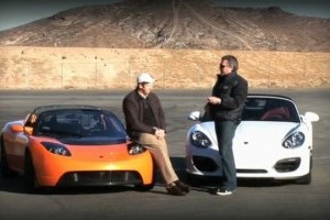VIDEO: Tesla Roadster Sport vs. Porsche Boxster Spyder