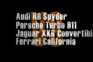 VIDEO: Audi R8 Spyder vs Ferrari California vs Porsche 911 Turbo vs Jaguar XKR
